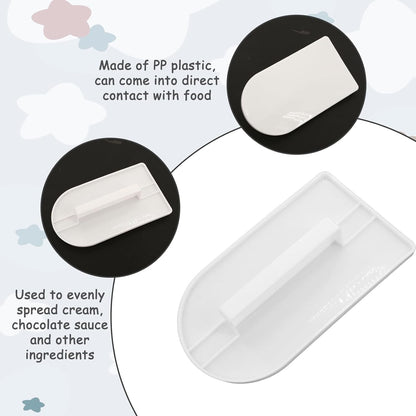 5 Pcs Fondant Smoother, Icing Smoother Essential Baking Tools for Perfectly Smooth Cakes(White)