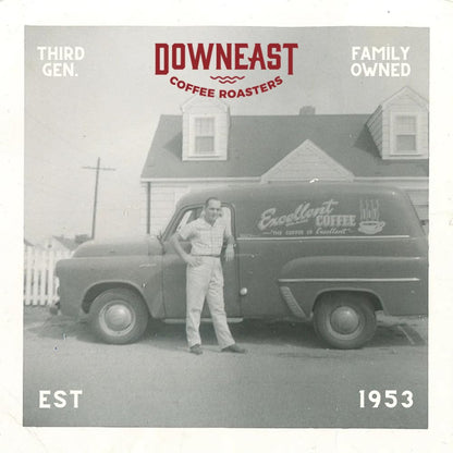 Downeast Coffee Roasters Whole Bean Coffee - 100% Colombian, Medium Roast, 100% Arabica Coffee - Dark Chocolate and Ripe Fruit Notes - Select Central and South American Highlands (2lb Bag)