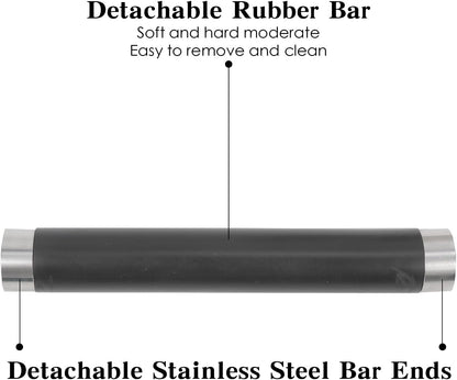 Italian Espresso Tapping Box, Stainless Steel Coffee Grinding Tapping Box, With Detachable Tapping Rod And Anti Slip Rubber Base (Silver-S)