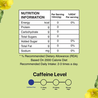 BLUE TEA - Mullein Tea - 30 Count - Pyramid Plant Based Tea Bag | LUNGS DETOX - FOR RESPIRATORY SUPPORT | Herbal Tea - Caffeine Free - Leaf Based - Non-Bitter - Vegan | Ziplock Pack