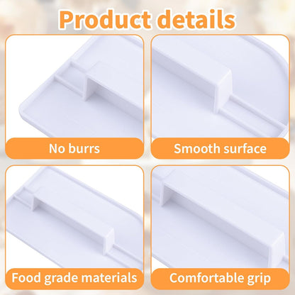2PCS Fondant Smoother Tool - Plastic Cake Decorating Smoother & Polisher, White Fondant Smoother & Scraper Set, Professional Cake Decorating Tools for Smoothing Icing, Sculpting, and Sugar Craft