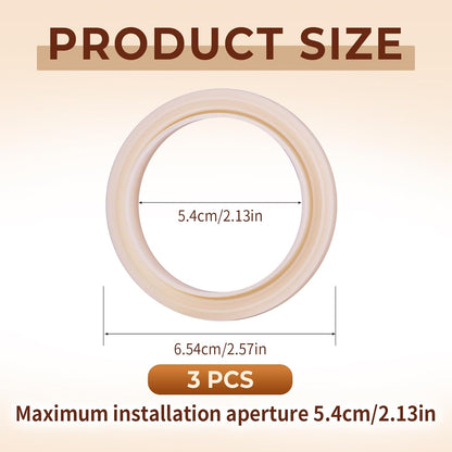 3 Pcs 54mm Silicone Steam Ring, No BPA Silicone Gasket Replacement Compatible with Barista 878/870/860/880/810/840/450/500 and Sage 880/878/875/870/810/500, for Espresso Machine Repair and Upgrade