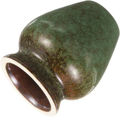 HARFINGTON Ceramic Chasen Stand 70mm Matcha Whisk Holder Teas Set Whisks Stand Traditional Matcha Tea Chasen Holder Tea Set Accessories for Tea Tasting, Gradient Green