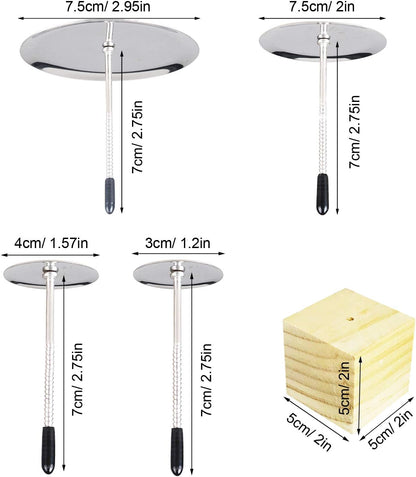 12 PCS Cake Decorating Supplies, Woohome 8 PCS 2 Style Cake Flower Nail, 2 PCS Flower Lifters and 1 PCS Wood Flower Nails Holder, 1 PCS Cake Icing Dispensers for Icing Flowers Decoration