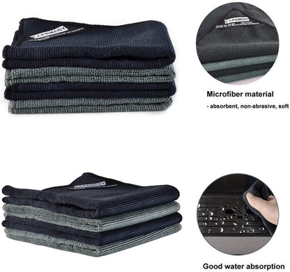 CAFEMASY Barista Towels Espresso Bar Accessories 4 Pack Soft Absorbent Non-Abrasive Micro Cleaning Cloth for Barista to Clean Steam Wand Coffee or Espresso Machine