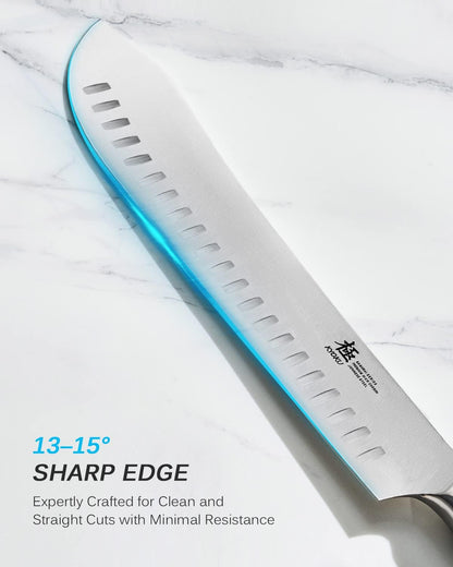 KYOKU 10" Bullnose Butcher Knife, Samurai Series Butcher Knife for Meat Cutting Chopping with Pakkawood Handle, Japanese High Carbon Steel Kitchen Knife for Professional Chef & Cook with Sheath & Case