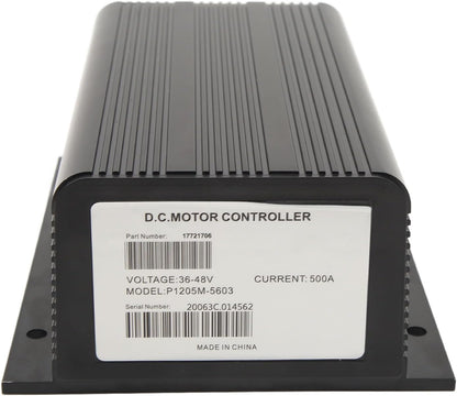 Cart Electronic Throttle Controller for 1205M 5601 and 1205M 5603, 500A Programmable Anodized Aluminum Efficient Performance for Transport Trucks Black