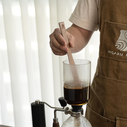 Black Walnut Coffee Stir Stick for Syphon Coffee Maker/Aeropress/French Press - 10" Wooden Coffee Brewer Accessory with Ergonomic Handle