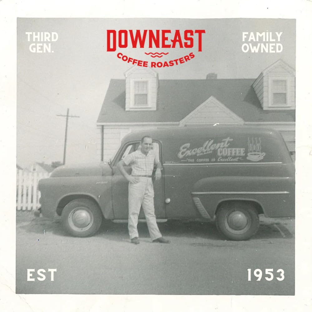 Downeast Coffee Roasters Whole Bean Coffee - Dark Roast, 100% Arabica Coffee - Bold, Syrupy, Bittersweet Toffee Notes - Kenya, Central and South American Highlands, (2 lb Bag)