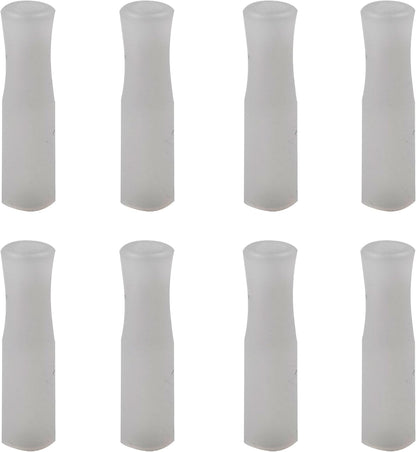 pson 8Pcs Silicone Straw Tips, Food Grade Reusable Anti-Scald/Cold Straw Covers Fit for 6mm Stainless Steel Straws(White)