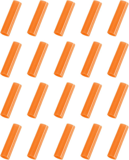 uxcell 20Pcs Silicone Straw Tips, Metal Straw Covers, Soft Reusable Straws Tips Fit for 8mm/0.31" OD Stainless Steel Straws (Orange)