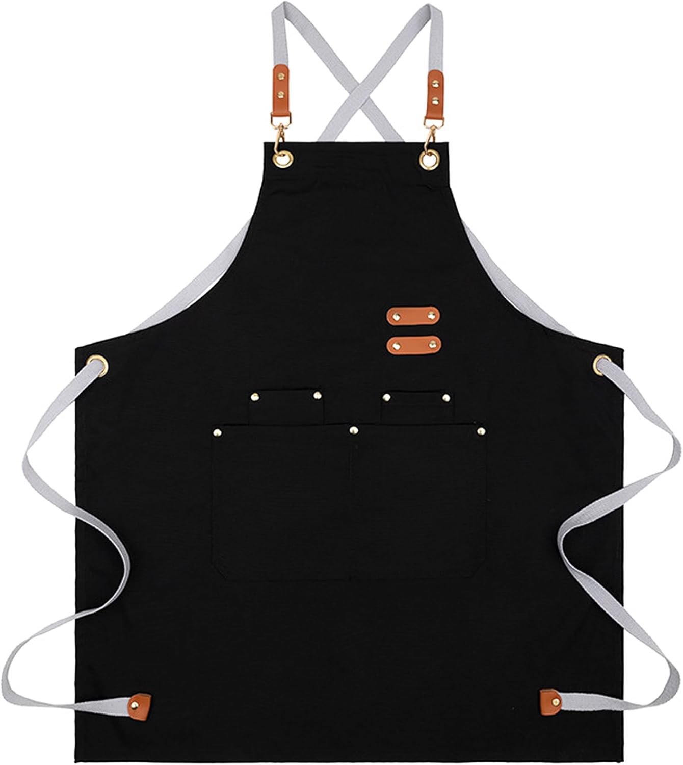 Lisianthus 2 Pack Adjustable Bib Aprons for Women with Pockets, Men's Kitchen Cooking Apron