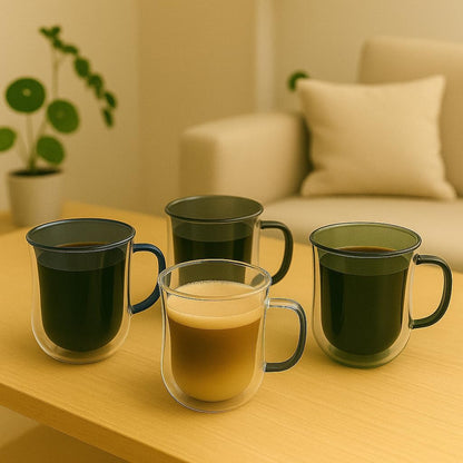 LEMONSODA Double Walled Colored Insulated Coffee Mugs - 10oz - Hot or Cold Latte, Tea, Cappucino, Coffee, Espresso Mug with Handle - Premium Packaging (Set of 48)(2252)