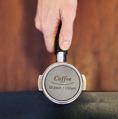 Espresso Puck Screen 53.5/58.5mm Stainless Steel Coffee Filter 150μm with Stand Filter Screen for 58mm Portafilter Filter Basket