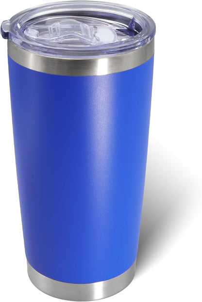 20oz Tumbler Bulk Stainless Steel Tumblers with Lid Vacuum Insulated Double Wall Travel Coffee Mug Powder Coated Tumbler Cup for Hot and Cold Drinks(Mix Color, 12 pack)