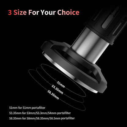 MHW-3BOMBER 58mm Espresso Tamper, Coffee Tamper with Sound Feedback for Barista, Impact Tamper Tool Espresso Espresso Hand Tamper with 4 Spring Loaded Fits 58mm Portafilter, YU Series, T5862-OS