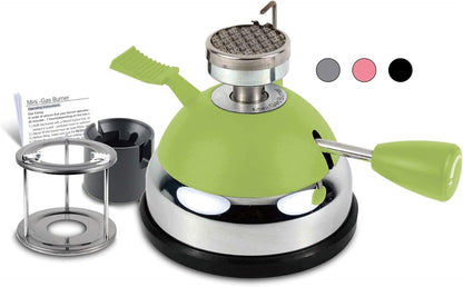 BLUEFIRE Butane Mini Burner for Tabletop Coffee Siphon Syphon/w Furnace Stand and Assembly Rack Ceramic Windproof Torch Head Portable Cooking Stove Espresso Maker Chafing Soup Tureens Fondue