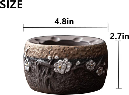 Teapot Warmer Matte Classic Retro Ceramic Universal Tea Warmer Stand Set with Candle Holder Japanese Style for Warming Tea, Coffee and Milk etc.