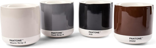 Copenhagen Design Pantone Latte Cup - Double Wall Thermo - Cappuccino Handleless Mug - 7.44oz/220ml, Black 419