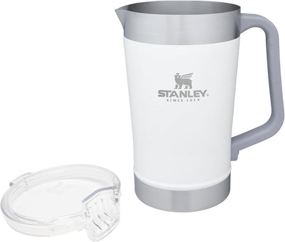 Stanley Stay-Chill Pitcher 64 oz | Cold Water, Beer, and Drink Pitcher with Lid | Large Capacity Durable Beverage Container with Handle | Insulated Stainless Steel | BPA-Free | Polar