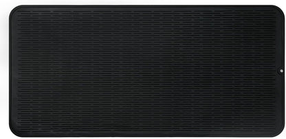 Silicone Dish Drying Mat for Multiple Usage,Easy clean,Eco-friendly,Heat-resistant Silicone Mat for Kitchen Counter or Sink,Refrigerator or Drawer Liner Black 5XL 36inches x 18inches