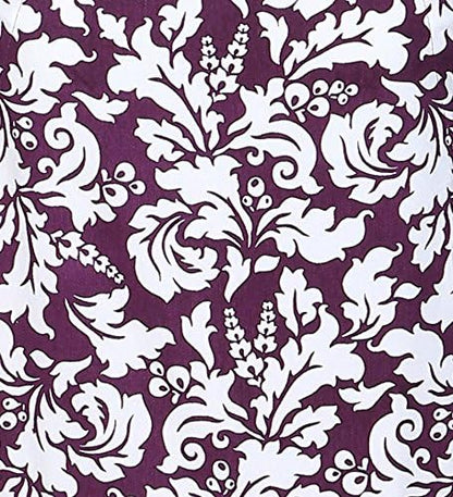 Yourtablecloth Set of Oven Mitt and Pot Holder or Oven Gloves – 100% Cotton, High Heat Resistance, Superior Protection & Comfort – Elegant Design – Machine Washable-Eggplant