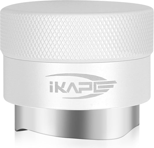IKAPE 51MM Coffee Distributor, Gravity Adaptive Espresso Distributor Fits All 51MM Espresso Portafilter, Compatible with 51MM Delonghi Bottomless Portafilter (White)