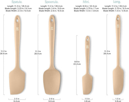 DI ORO Silicone Spatula Set - Rubber Kitchen Spatulas for Baking, Cooking, & Mixing - 600°F Heat-Resistant & BPA Free Silicone Scraper Spatulas for Nonstick Cookware - Dishwasher Safe (4pc, Clay)