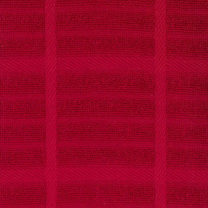 All-Clad Solid & Coordinate Kitchen Towels: Highly Absorbent, Super Soft Long Lasting 100% Cotton, 17" x 30" Tea Towels for Cleaning & Drying Dishes, Pans, Glassware, Countertops, 4-Pack, Chili