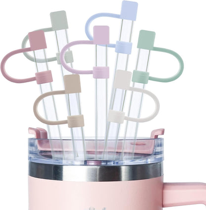 7Pcs 0.4in/10mm Diameter Silicone Straw Covers Cap Compatible with Stanley 20 30&40 Oz Cup, Straw Toppers for Stanley 40 Oz Tumbler with Handle, Dust-Proof Straw Caps for Water Bottle
