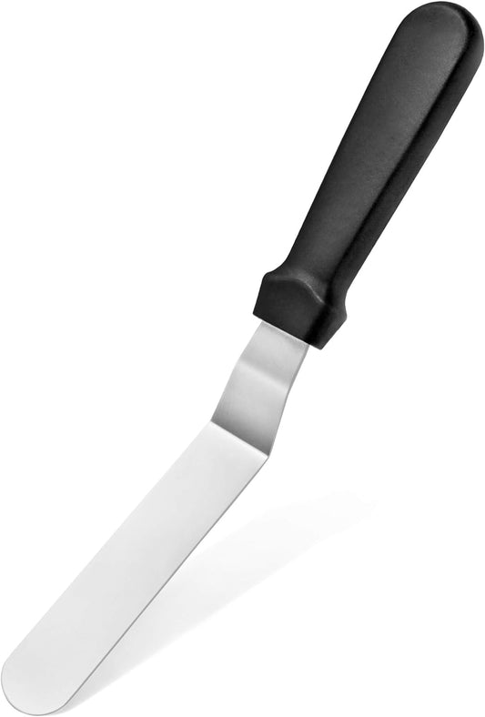 New Star Foodservice 38156 Angled Icing Spatula, 6-Inch Blade, 11-Inch Overall, Silver