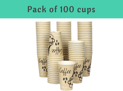 Smygoods Disposable Coffee Cups, To Go Paper Hot Cups, Classic Design (16 OZ, 100 Count) For Hot Beverages, Coffee, Tea, Espresso, Cocoa - Vasos Para Cafe