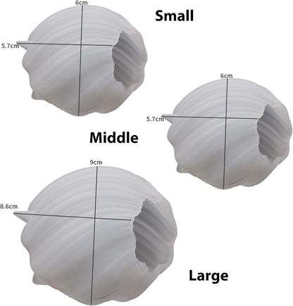 3 Pack Wave Candle Molds - Multiple Size Ball, Spiral & Resin Casting Molds for Soap Making & Home Decor