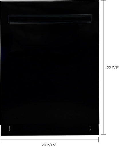 Kenmore 24" Built-in Stainless Steel Tub Dishwasher EasyFlex 3rd, SmartWash, UltraWash, TurboDry, MoreSpace Plus Adjustable Rack, Energy Star Certified, Black