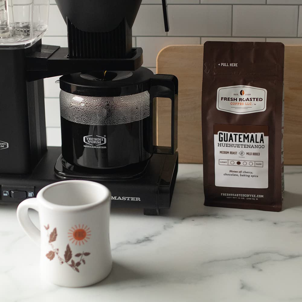 Fresh Roasted Coffee, Guatemala Huehuetenango | 12 oz | Single Origin | Medium Roast | Kosher | Ground