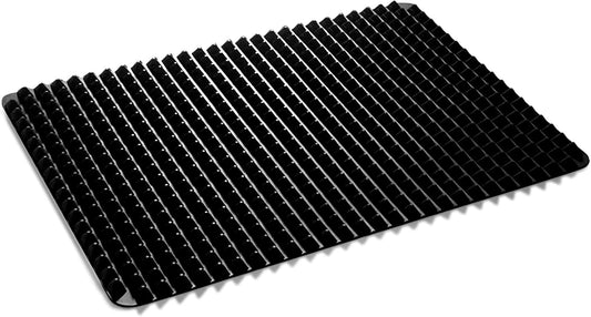 Silicone Baking Mat Red Pyramid Non Stick Bacon Microwave Tray Pastry Mats Red BBQ Grill Mat Baking Supplies oven Liners For Bottom Of Oven - 16 X 11''Silicone Mats For Kitchen Counter 1 Pack