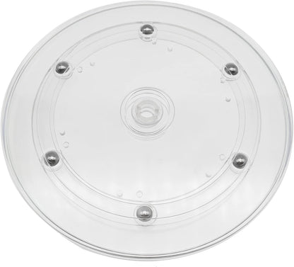 2 Pack 6" Lazy Susan Turntables Acrylic Ball Bearing 360 Degree Rotating Tray for Spice Rack Table Cake Kitchen Pantry Decorating (Transparent)