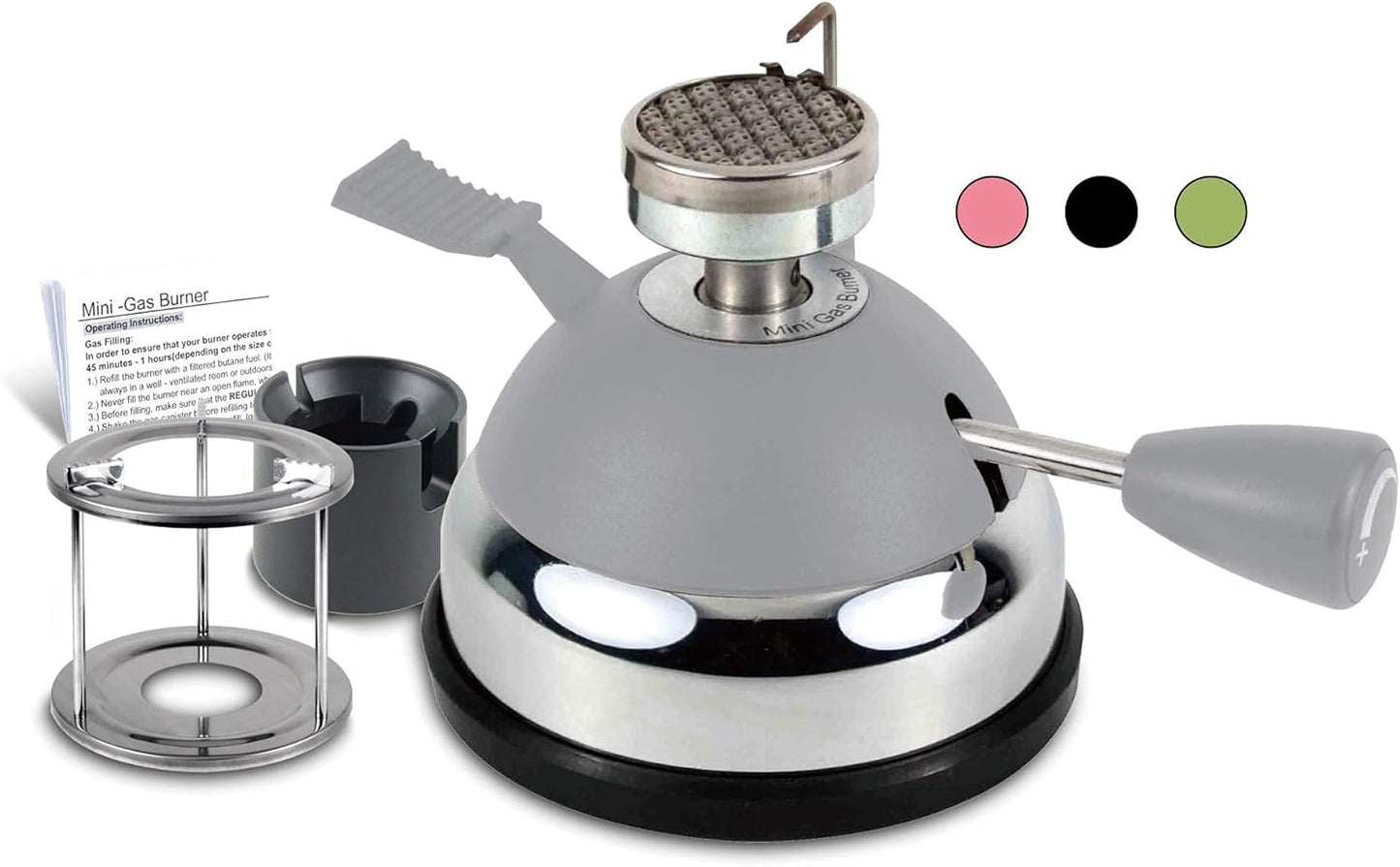 BLUEFIRE Butane Mini Burner for Tabletop Coffee Siphon Syphon/w Furnace Stand and Assembly Rack Ceramic Windproof Torch Head Portable Cooking Stove Espresso Maker Chafing Soup Tureens Fondue