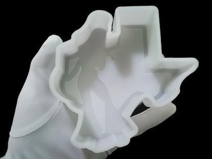 Texas Dancing Singer Shape Car Freshies Mold, Silicone Freshie Resin State Mould for Aroma Beads - Candle - Soap Mold - Scented Pendant Mold