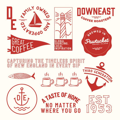 Downeast Coffee Roasters Whole Bean Coffee - 100% Colombian, Medium Roast, 100% Arabica Coffee - Dark Chocolate and Ripe Fruit Notes - Select Central and South American Highlands (2lb Bag)