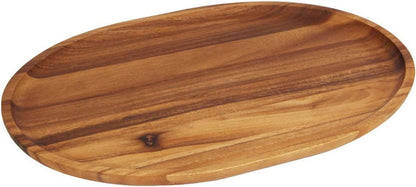 Woodard & Charles Medium Acacia Oval Tray, 8" W x 12L