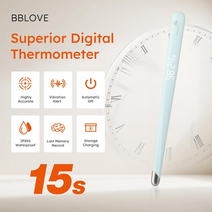 Thermometer for Adults and Kids, Medical-Grade Accurate Fast Reading Oral and Underarm Temperatures, Rechargeable Digital Thermometers with LED Display