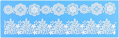 Embossing Lace Fondant Mold, Multi Circle Flowers Lace Mat Wedding, Silicone Molds for Cake Decorating Tool, Cake Lace Molds