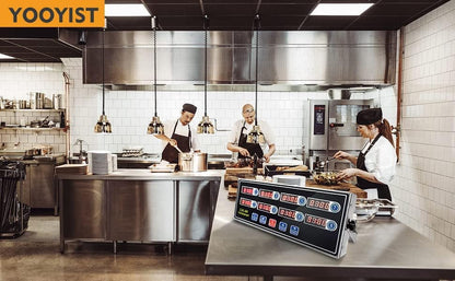 Commercial 8 Channel Kitchen Timer Digital Restaurant Timers Professional Loud Alarm Cooking Reminder for Food Truck Fryer Bakery Pizza Coffee Heavy Duty