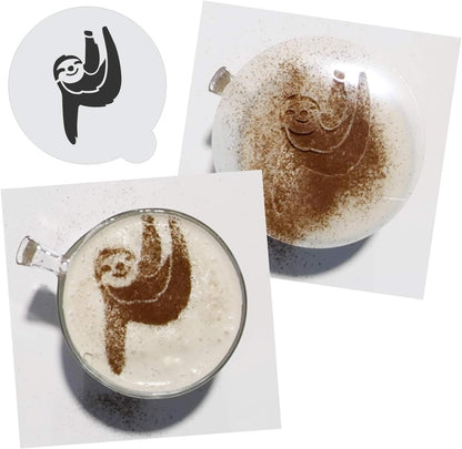 Stencil Stop Custom Coffee Stencil - Customizable for Business Logos, Faces, Images - 14 Mil Mylar Plastic (3.5 x 3.5 inches - 5 Pack)