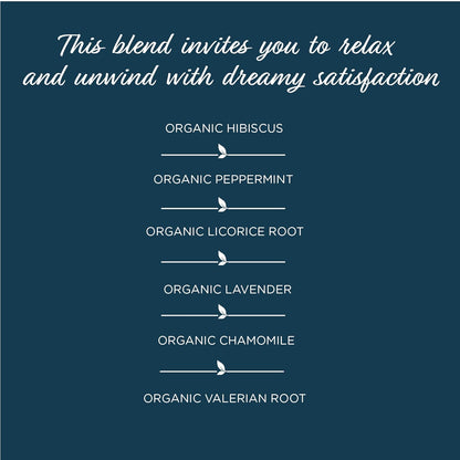 The Tea Spot Organic Lights Out Tea with Valerian Root Relaxation | Blend of Hibiscus, Peppermint, Chamomile, Lavender, Licorice Root & Valerian Root | Caffeine-Free 15 Tea Bags, Pack of 1