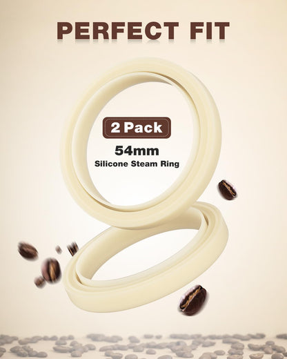 2PCS 54mm Silicone Steam Ring for Breville Espresso Machine 878/870/860/880/810/840/450/500 and Sage 880/878/875/870/810/500, Breville Espresso Machine Accessories Grouphead Gasket Replacement Part