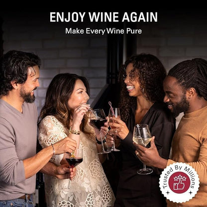 PureWine Wine Wands Purifier, 48 Wine Filters Remover Histamines Sulfite - May Reduce and Alleviate Wine Allergies & Sensitivities - Restores Taste, Perfect Wine Pourer, Gifting, Holiday (48 Pack)