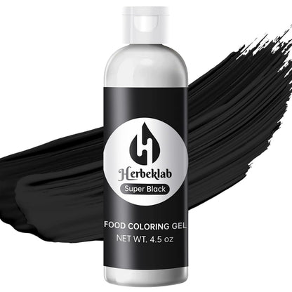 Black Food Coloring Gel 4.5 oz Professional Grade Super Black Food Dye Concentrated Gel Food Coloring for Icing Baking Cake Decorating Fondant Cookie