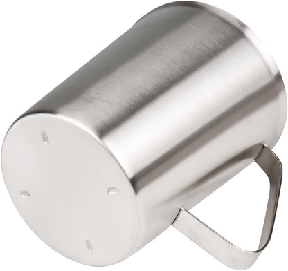 Measuring Cup, Stainless Steel Measuring Cups (64OZ/2 Liter- 8 Cup), Heavy-Duty Frothing Pitcher, Milk Frothing Pitcher Milk Frother Cup with Marking with Handle for Espresso Machines, Latte Art